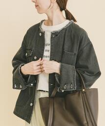 ITEMS URBANRESEARCH | デニムオーバーノーカラージャケット(デニムジャケット)