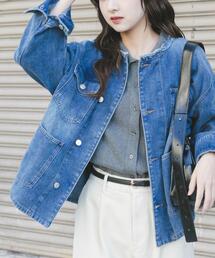 ITEMS URBANRESEARCH | デニムオーバーノーカラージャケット(デニムジャケット)