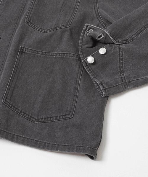 ITEMS URBANRESEARCH（アイテムズ アーバンリサーチ）の「デニムオーバーノーカラージャケット（デニムジャケット・レディース・ブラック/グレー/ブルー・FREE）」の18枚目の写真