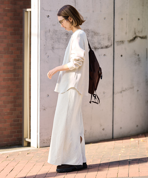 FRAMeWORK（フレームワーク）の「≪追加≫ワッフルストレートスカート（スカート・レディース・ピンク/ライトグレー/ネイビー・38/36）」の7枚目の写真