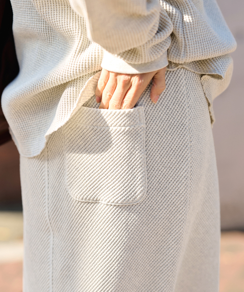 FRAMeWORK（フレームワーク）の「≪追加≫ワッフルストレートスカート（スカート・レディース・ピンク/ライトグレー/ネイビー・38/36）」の13枚目の写真