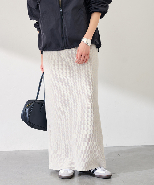 FRAMeWORK（フレームワーク）の「≪追加≫ワッフルストレートスカート（スカート・レディース・ピンク/ライトグレー/ネイビー・38/36）」の18枚目の写真