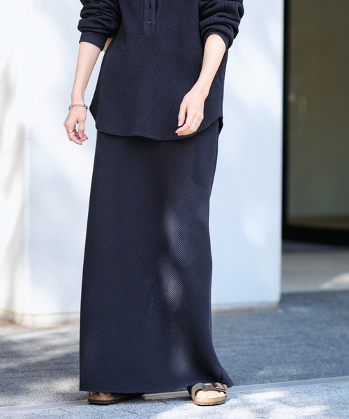 FRAMeWORK（フレームワーク）の「≪追加≫ワッフルストレートスカート（スカート・レディース・ピンク/ライトグレー/ネイビー・38/36）」の18枚目の写真