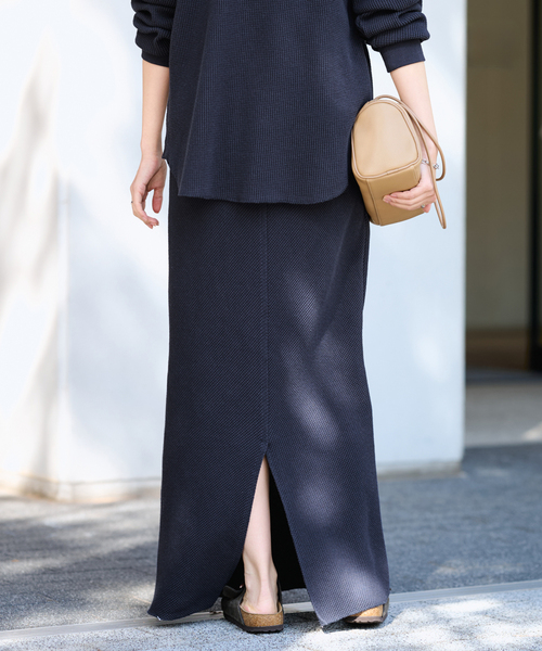 FRAMeWORK（フレームワーク）の「≪追加≫ワッフルストレートスカート（スカート・レディース・ピンク/ライトグレー/ネイビー・38/36）」の21枚目の写真