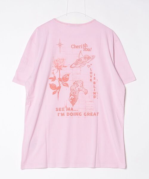 REPLAY(リプレイ)の「オーバーダイコットンジャージーTシャツ(Tシャツ/カットソー・レディース・ライトピンク/ホワイト・MEDIUM/SMALL/X-SMALL)」の3枚目の写真