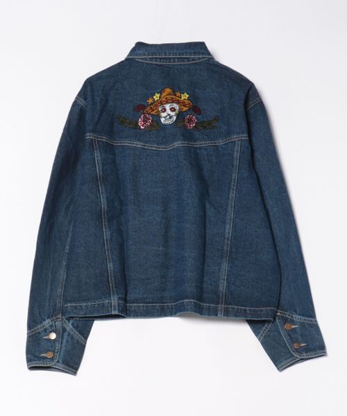 チャイハネ（チャイハネ）の「【チャイハネ】デニム刺繍MEN'Sジャケット（デニムジャケット・メンズ・ネイビー/ブルー・FREE）」の3枚目の写真