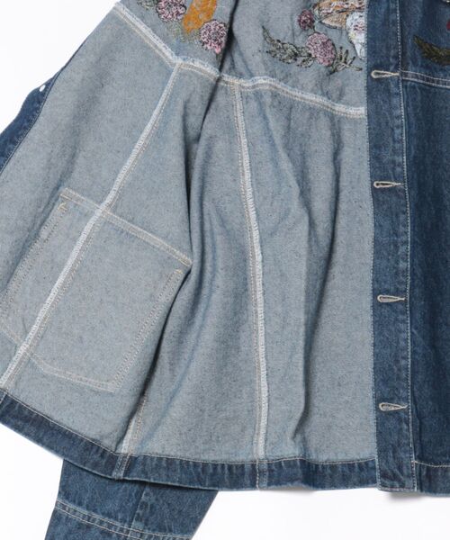 チャイハネ（チャイハネ）の「【チャイハネ】デニム刺繍MEN'Sジャケット（デニムジャケット・メンズ・ネイビー/ブルー・FREE）」の4枚目の写真