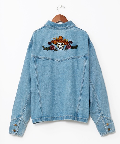 チャイハネ（チャイハネ）の「【チャイハネ】デニム刺繍MEN'Sジャケット（デニムジャケット・メンズ・ネイビー/ブルー・FREE）」の6枚目の写真