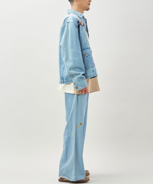 チャイハネ（チャイハネ）の「【チャイハネ】デニム刺繍MEN'Sジャケット（デニムジャケット・メンズ・ネイビー/ブルー・FREE）」の9枚目の写真