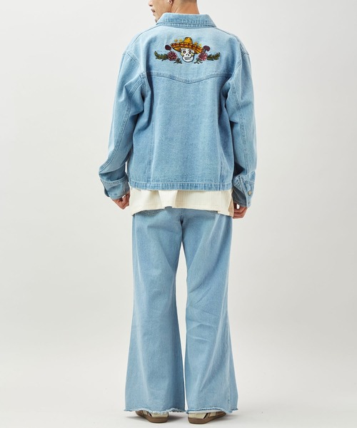 チャイハネ（チャイハネ）の「【チャイハネ】デニム刺繍MEN'Sジャケット（デニムジャケット・メンズ・ネイビー/ブルー・FREE）」の10枚目の写真