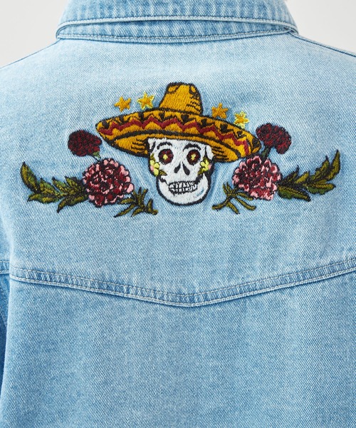 チャイハネ（チャイハネ）の「【チャイハネ】デニム刺繍MEN'Sジャケット（デニムジャケット・メンズ・ネイビー/ブルー・FREE）」の11枚目の写真