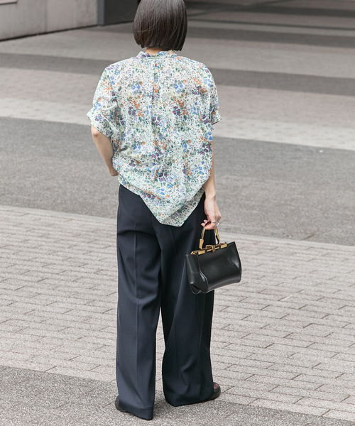 journal standard L'essage（ジャーナルスタンダードレサージュ）の「《WEB限定追加》DEVEAUX/ドットタックスリーブシャツ（シャツ/ブラウス・レディース・チョコ/レッド/ホワイト系その他・FREE）」の5枚目の写真