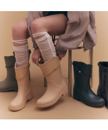 MONGDOL（モンドル）の「バックルストラップレインブーツミドル MDAC023_3カラー（レインシューズ）」