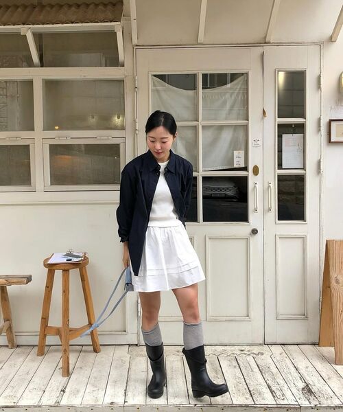 MONGDOL(モンドル)の「バックルストラップレインブーツミドル MDAC023_4 Colors(レインシューズ・レディース・ベージュ/ブラック/カーキ/ホワイト・24cm/25cm/23cm)」の15枚目の写真