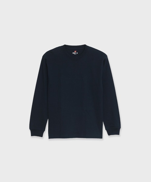 HANES(ヘインズ)の「Hanes BEEFY L/S T-SHIRT / H5186 秋服 冬服(Tシャツ/カットソー・メンズ・ブラック/ホワイト/ネイビー・S/M/L)」の3枚目の写真