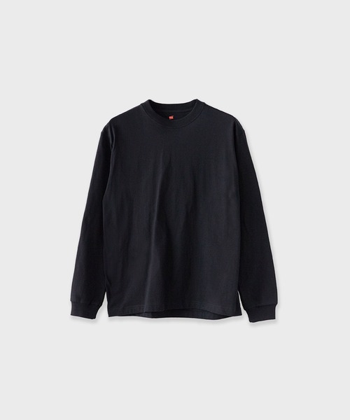 HANES(ヘインズ)の「Hanes BEEFY L/S T-SHIRT / H5186 秋服 冬服(Tシャツ/カットソー・メンズ・ブラック/ホワイト/ネイビー・S/M/L)」の1枚目の写真