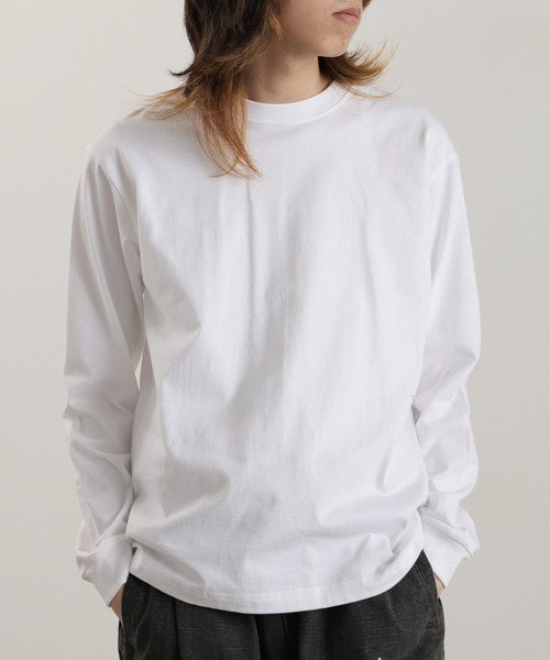 HANES(ヘインズ)の「Hanes BEEFY L/S T-SHIRT / H5186 秋服 冬服(Tシャツ/カットソー・メンズ・ブラック/ホワイト/ネイビー・S/M/L)」の4枚目の写真