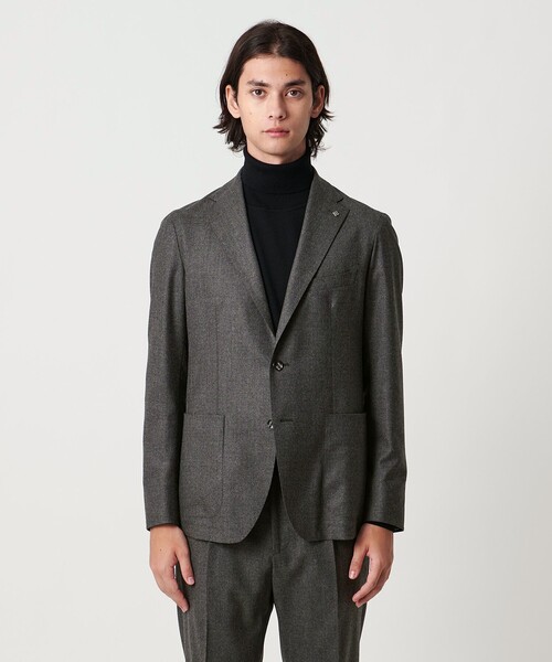 TAGLIATORE（タリアトーレ）の「＜TAGLIATORE＞サキソニー ソリッド シングル 2ボタン テーラードジャケット（テーラードジャケット・メンズ・ダークグレー・48）」の4枚目の写真