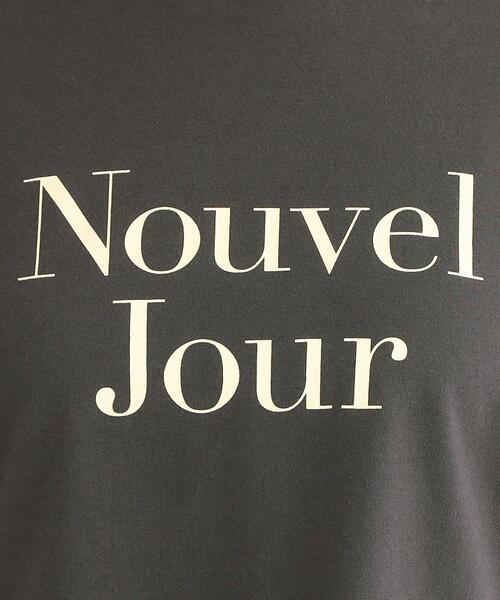 OPAQUE.CLIP(オペークドットクリップ)の「ロゴプリントロングTシャツ【洗濯機OK】(Tシャツ/カットソー・レディース・チャコールグレー/ホワイト・00)」の10枚目の写真