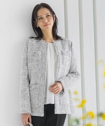 LAUTREAMONT（ロートレアモン）の「ストレッチツイードミドルジャケット（ダウンジャケット/コート）」