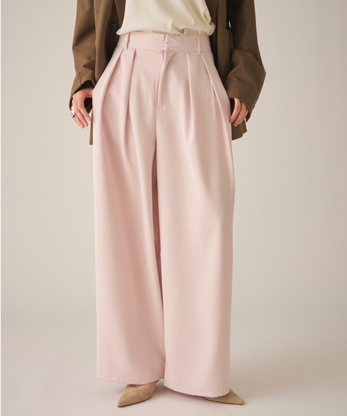【美品】MARK&LONA トラウザーパンツ ボトムス ピンク 美品】MARK&LONA トラウザーパンツ ボトムス ピンク 【公式通販】
