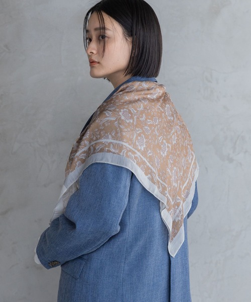 A part by（アパートバイ）の「シルクコンスカーフ／アソート（バンダナ/スカーフ・レディース・グリーン系その他5/ベージュ/ネイビー・FREE）」の9枚目の写真