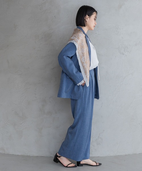 A part by（アパートバイ）の「シルクコンスカーフ／アソート（バンダナ/スカーフ・レディース・グリーン系その他5/ベージュ/ネイビー・FREE）」の11枚目の写真