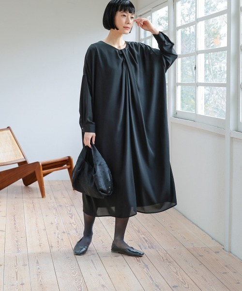 セール】【喪服・礼服】日本製生地使用 洗える防しわドレープコクーン