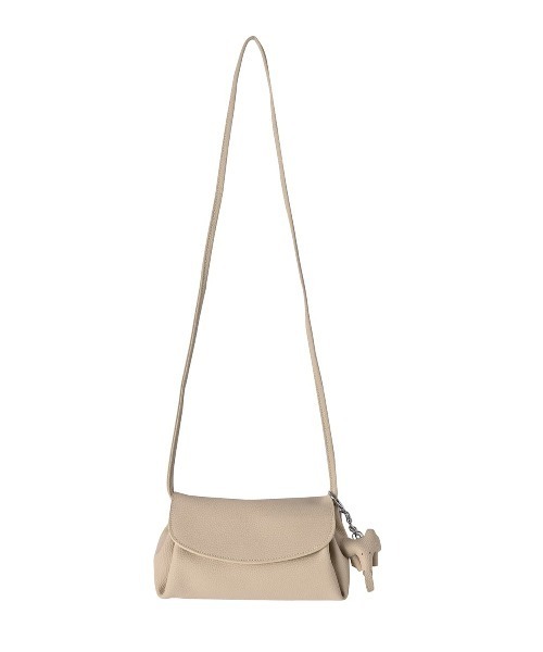 STYLE DELI(スタイルデリ)の「【DELI by】エレファントチャーム付きリアルレザーショルダーバッグ(ショルダーバッグ・レディース・ブラック/ブラウン/グレイッシュベージュ・FREE)」の11枚目の写真