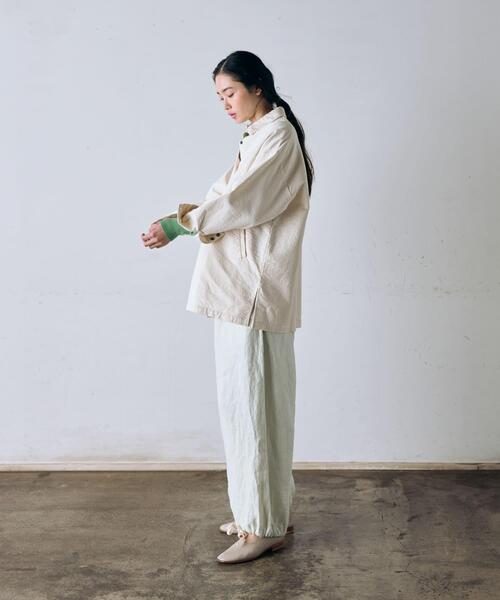 かぐれ（カグレ）の「コットンドビージャケット（その他アウター・レディース・チャコールグレー/アイボリー・FREE）」の16枚目の写真