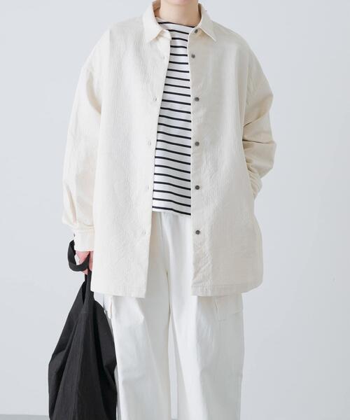 かぐれ（カグレ）の「コットンドビージャケット（その他アウター・レディース・チャコールグレー/アイボリー・FREE）」の17枚目の写真