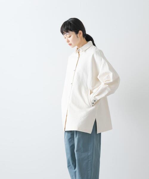 かぐれ（カグレ）の「コットンドビージャケット（その他アウター・レディース・チャコールグレー/アイボリー・FREE）」の21枚目の写真