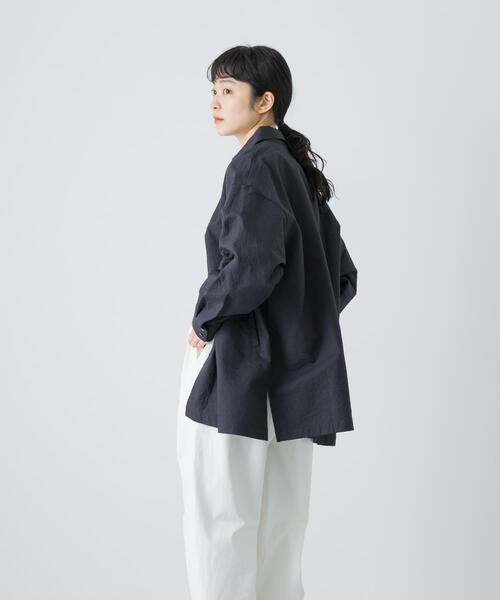 かぐれ（カグレ）の「コットンドビージャケット（その他アウター・レディース・チャコールグレー/アイボリー・FREE）」の11枚目の写真