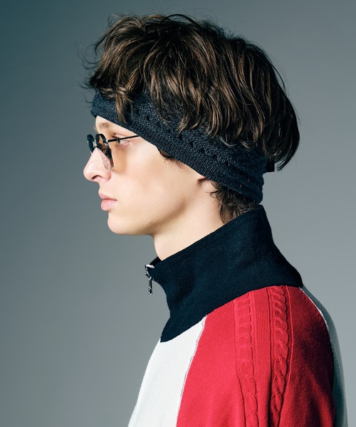 glamb（グラム）の「Knit Hair Band / ニットヘアバンド（ヘアバンド・メンズ・ブラック/ブラウン・FREE）」の5枚目の写真