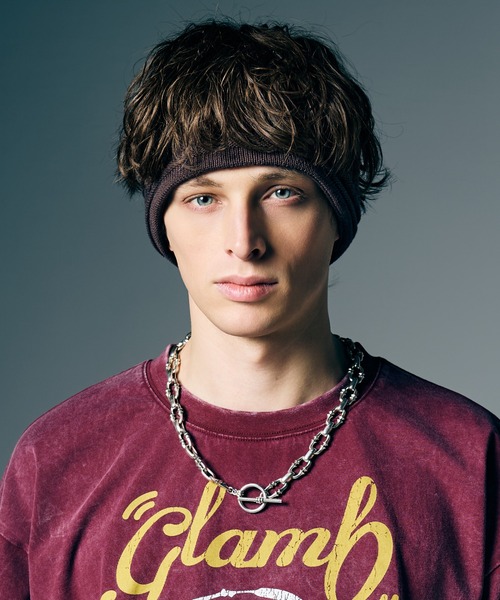 glamb（グラム）の「Knit Hair Band / ニットヘアバンド（ヘアバンド・メンズ・ブラック/ブラウン・FREE）」の6枚目の写真