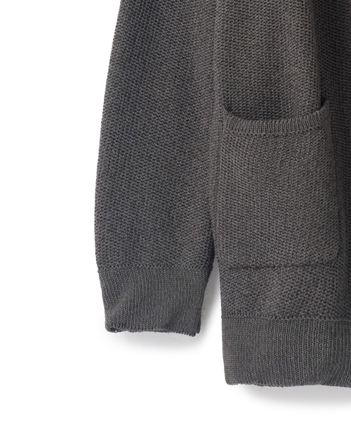 UNION STATION（ユニオンステーション）の「ドライタッチニットパーカ〈ストレッチ・ハンドウォッシャブル・通気性〉（パーカー・メンズ・ブルー/キナリ/チャコール・M/L/LL）」の8枚目の写真