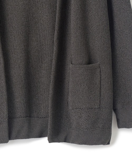 UNION STATION（ユニオンステーション）の「ドライタッチニットパーカ〈ストレッチ・ハンドウォッシャブル・通気性〉（パーカー・メンズ・ブルー/キナリ/チャコール・M/L/LL）」の9枚目の写真