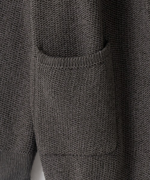 UNION STATION（ユニオンステーション）の「ドライタッチニットパーカ〈ストレッチ・ハンドウォッシャブル・通気性〉（パーカー・メンズ・ブルー/キナリ/チャコール・M/L/LL）」の10枚目の写真