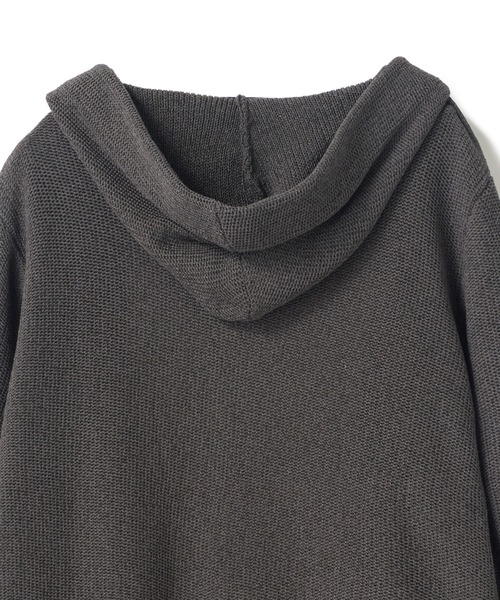 UNION STATION（ユニオンステーション）の「ドライタッチニットパーカ〈ストレッチ・ハンドウォッシャブル・通気性〉（パーカー・メンズ・ブルー/キナリ/チャコール・M/L/LL）」の12枚目の写真