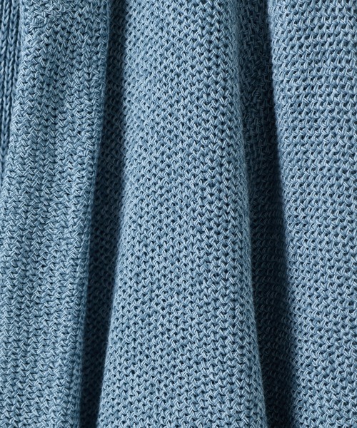 UNION STATION（ユニオンステーション）の「ドライタッチニットパーカ〈ストレッチ・ハンドウォッシャブル・通気性〉（パーカー・メンズ・ブルー/キナリ/チャコール・M/L/LL）」の5枚目の写真