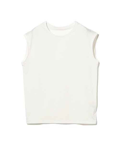 Demi-Luxe BEAMS（デミルクス ビームス）の「コットン シルク フレンチスリーブ Tシャツ（Tシャツ/カットソー・レディース・ネイビー/ホワイト・ONE SIZE）」の2枚目の写真