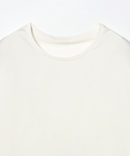 Demi-Luxe BEAMS（デミルクス ビームス）の「コットン シルク フレンチスリーブ Tシャツ（Tシャツ/カットソー・レディース・ネイビー/ホワイト・ONE SIZE）」の13枚目の写真