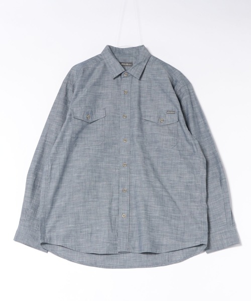 Eddie Bauer（エディーバウアー）の「アドベンチャラー シャンブレー 長袖シャツ（シャツ/ブラウス・メンズ・ベージュ/ダークネイビー/グレイッシュブルー・M/S/XXL/XL/L）」の20枚目の写真