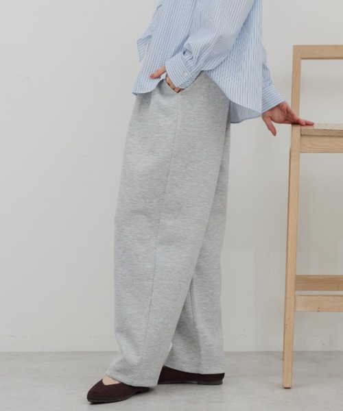 AMERICAN HOLIC(アメリカンホリック)の「フロントタックポンチカーブパンツ(スウェットパンツ・レディース・ダークネイビー/杢グレー/アイボリー・M/L)」の10枚目の写真