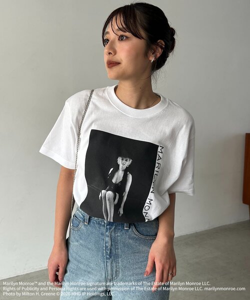 GOOD ROCK SPEED(グッドロックスピード)の「〈GOOD ROCK SPEED〉Marilyn Monroe Tシャツ②(Tシャツ/カットソー・レディース・ホワイト・FREE)」の1枚目の写真