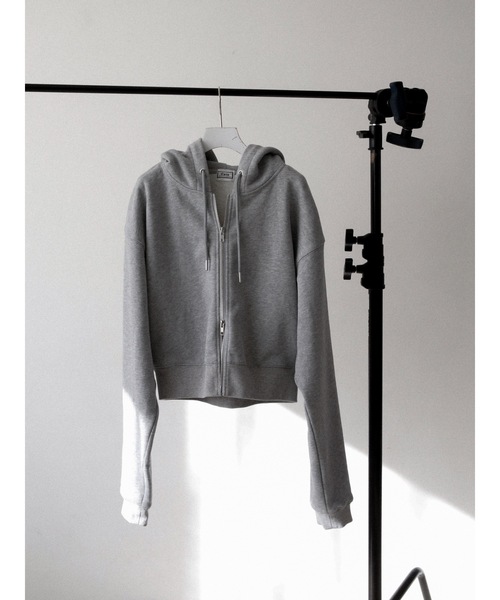 Katrin TOKYO(カトリーントーキョー)の「double zip parka(パーカー・レディース・ヘザーグレー/コーラル/ライトグレー/ホワイト/チョコ・SHORT/unisex XL)」の8枚目の写真