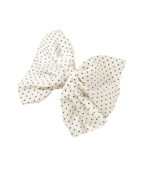 earth music&ecology（アースミュージックアンドエコロジー）の「ドット2段フリルバンス（その他ヘアアクセサリー・レディース・ブラック/アイボリー・FREE）」の12枚目の写真