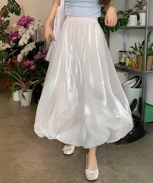グロッシーロングバルーンスカート