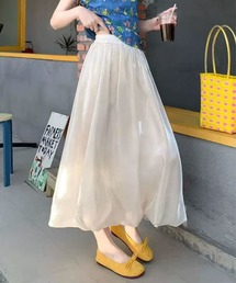 グロッシーロングバルーンスカート