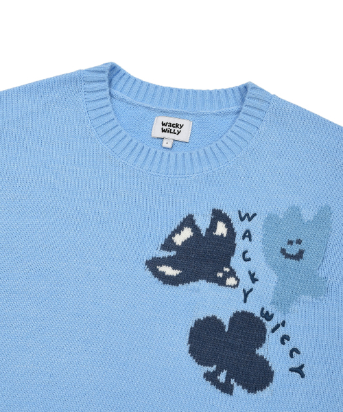 Wacky WiLLy(ワッキーウィリー)の「ジャカードプルオーバースウェター ブルー(ニット/セーター・レディース・その他・SMALL/MEDIUM/LARGE/X-LARGE)」の4枚目の写真